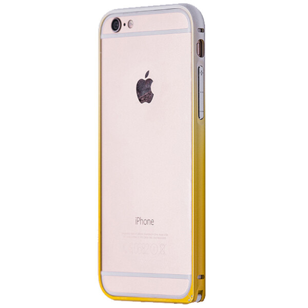 

Чехол-бампер металл лак градиент для Apple iPhone 6 / 6s (yellow/white)