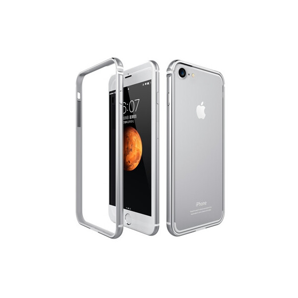 

Чехол-бампер металл с силиконом для Apple iPhone 7 / 8 (silver)