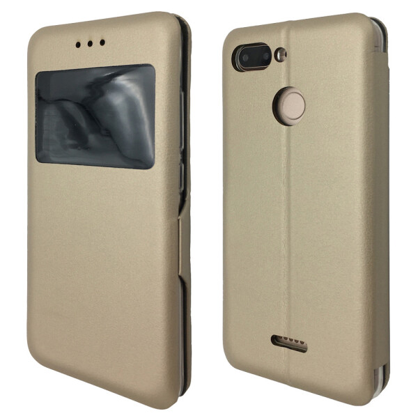 

Чехол-книжка DK-Case кожа на силиконе Magnetic 3D для Xiaomi Redmi 6 (gold)