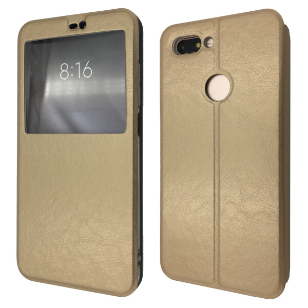 

Чехол-книжка DK-Case кожа с силиконом Smart для Xiaomi Mi 8 Lite (gold)