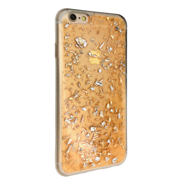 

Чехол-накладка DK Shalakur силикон для Apple iPhone 6 / 6S (silver/orange)