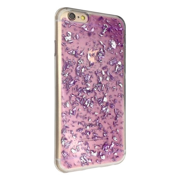 

Чехол-накладка DK Shalakur силикон для Apple iPhone 6 / 6S (silver/violet)