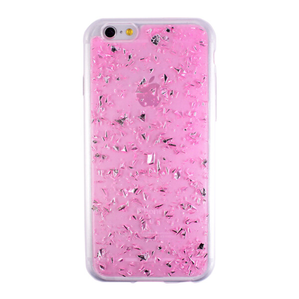 

Чехол-накладка DK Shalakur силикон для Apple iPhone 6 / 6S Plus (silver/pink)