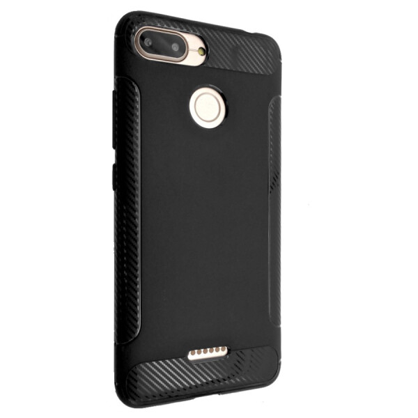 

Чехол-накладка DK Silicone Carbon Soft Edge для Xiaomi Redmi 6 (black)
