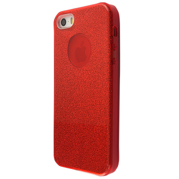 

Чехол-накладка DK Silicone Glitter Heaven Rain для Apple iPhone 5 / 5S / SE (red)