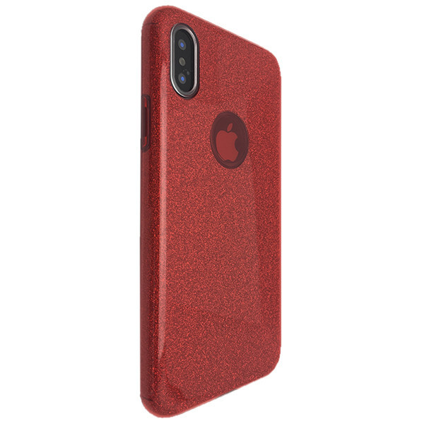 

Чехол-накладка DK Silicone Glitter Heaven Rain для Apple iPhone X / XS (red)