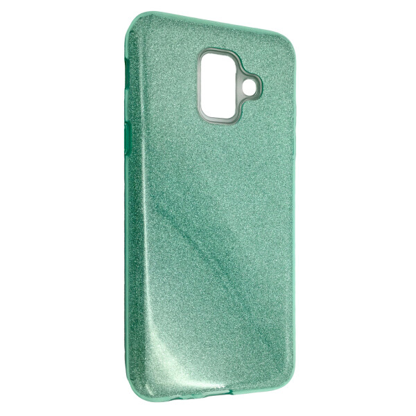 

Чехол-накладка DK Silicone Glitter Heaven Rain для Samsung A6 Plus (2018) (green)