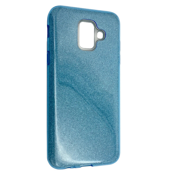 

Чехол-накладка DK Silicone Glitter Heaven Rain для Samsung J8 (2018) (blue)