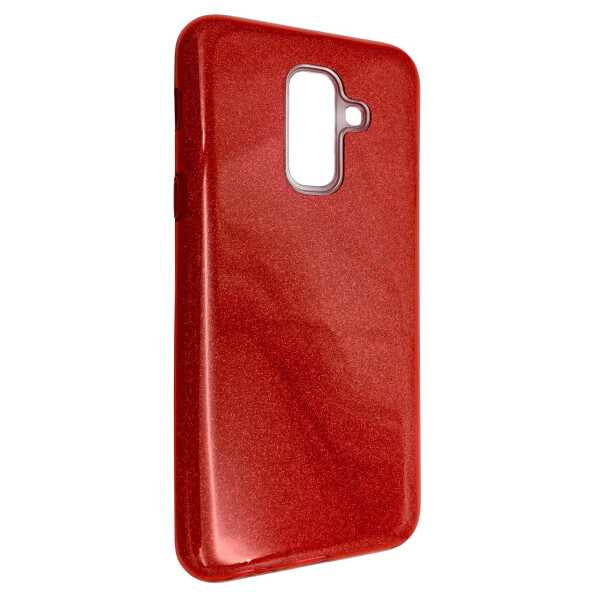 

Чехол-накладка DK Silicone Glitter Heaven Rain для Samsung J8 (2018) (red)