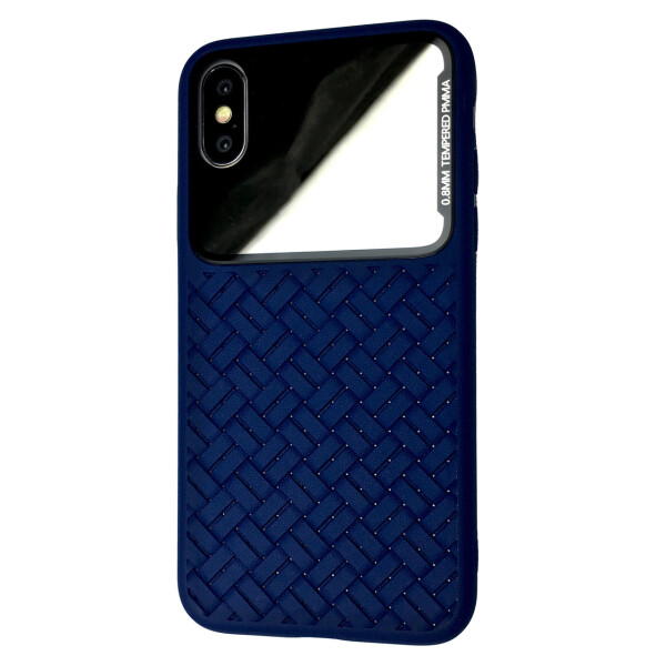 

Чехол-накладка DK Silicone Weaving Case Mirror для Apple iPhone X / XS (blue)