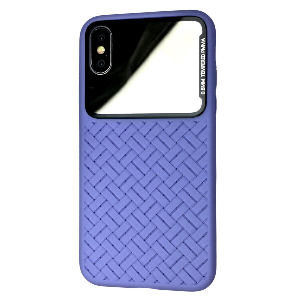 

Чехол-накладка DK Silicone Weaving Case Mirror для Apple iPhone X / XS (light violet)