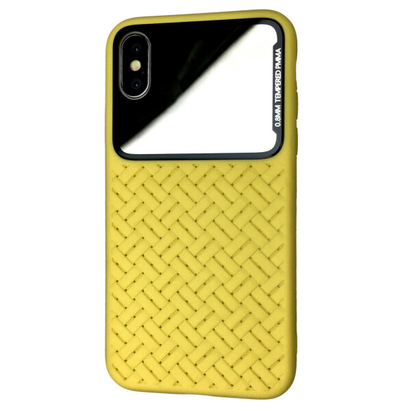 

Чехол-накладка DK Silicone Weaving Case Mirror для Apple iPhone XS Max (yellow)