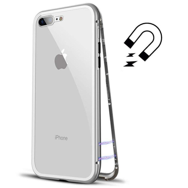 

Чехол-накладка DK Tempered Glass Magneto Back Side для Apple iPhone 7 / 8 Plus (silver)