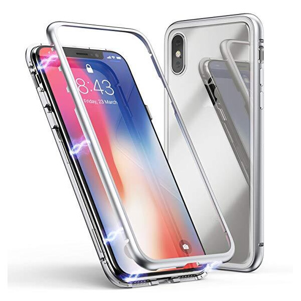 

Чехол-накладка DK Tempered Glass Magneto Back Side для Apple iPhone X / XS (silver)