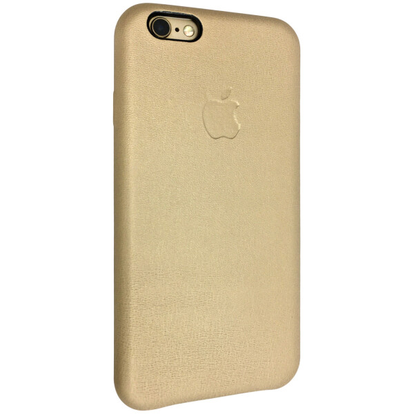 

Чехол-накладка DK кожа с лого яблоком под оригинал для Apple iPhone 6 / 6S (gold)
