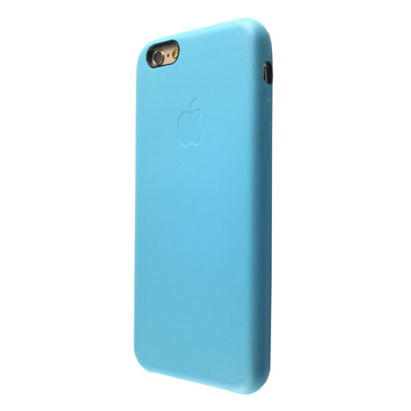 

Чехол-накладка DK кожа с лого яблоком под оригинал для Apple iPhone 6 / 6S (light blue)