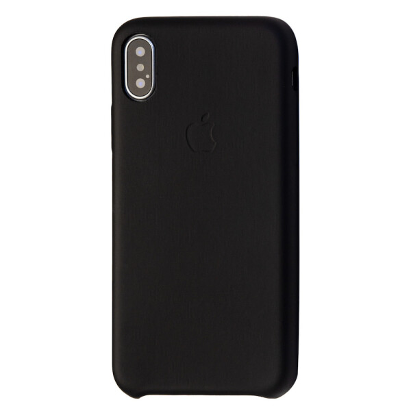 

Чехол-накладка DK кожа с лого яблоком под оригинал для Apple iPhone X / XS (black)