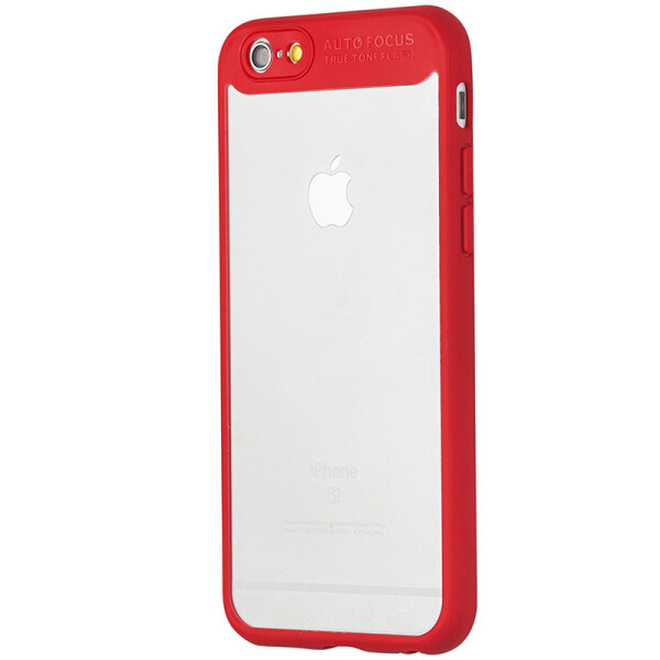 

Чехол-накладка DK пластик прозрачный с силикон бортом Autofocus для Apple iPhone 6 / 6S (red)