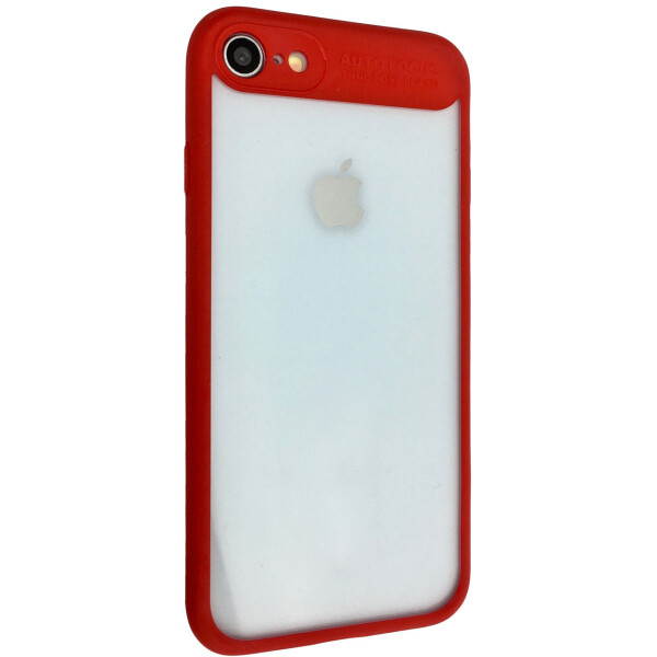

Чехол-накладка DK пластик прозрачный с силикон бортом Autofocus для Apple iPhone 7 / 8 (red)