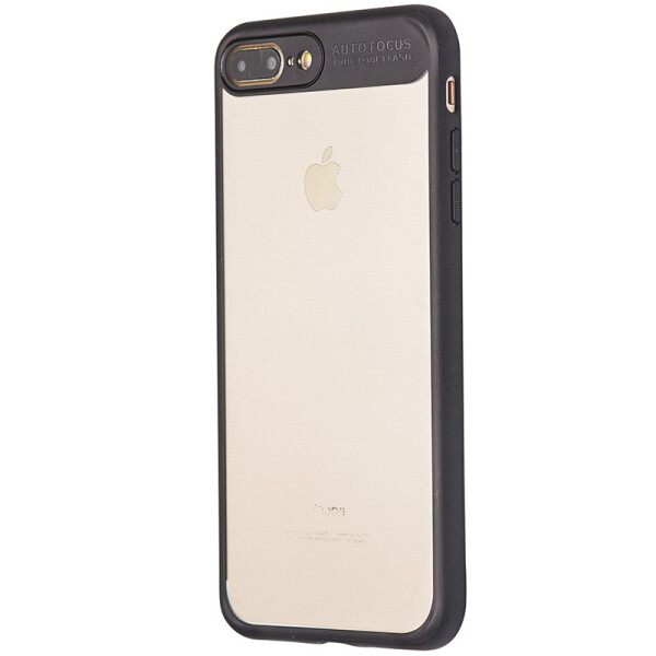 

Чехол-накладка DK пластик прозрачный с силикон бортом Autofocus для Apple iPhone 7 / 8 Plus (black)