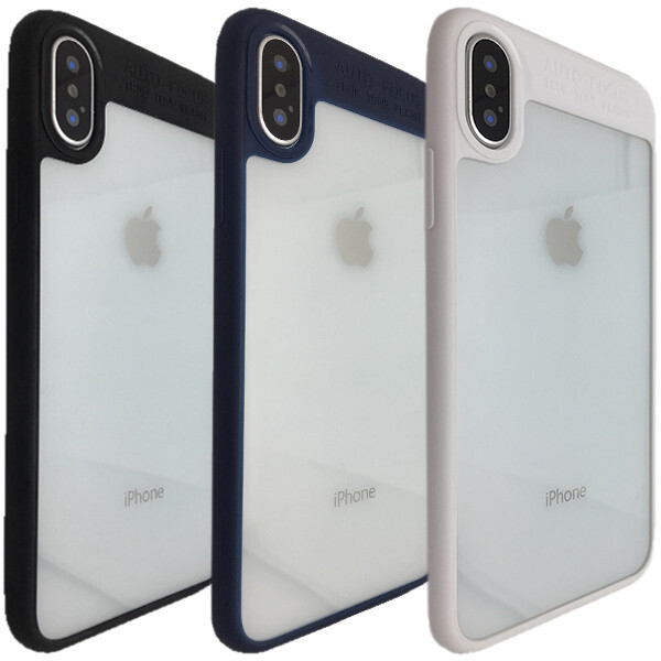 

Чехол-накладка DK пластик прозрачный с силикон бортом Autofocus для Apple iPhone X / XS (white)