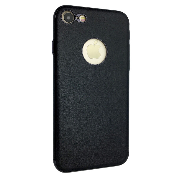 

Чехол-накладка DK пластик с кожей для Apple iPhone 7 / 8 (black)