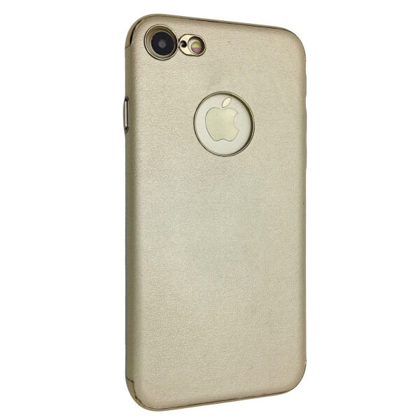 

Чехол-накладка DK пластик с кожей для Apple iPhone 7 / 8 (gold)