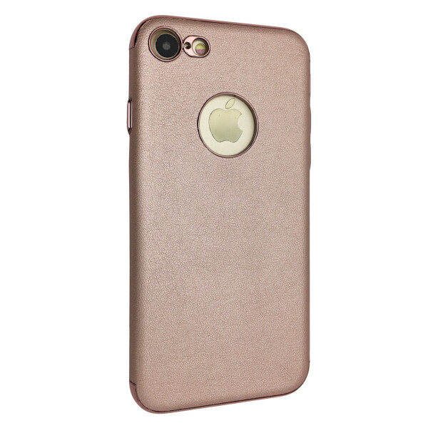 

Чехол-накладка DK пластик с кожей для Apple iPhone 7 / 8 (rose gold)