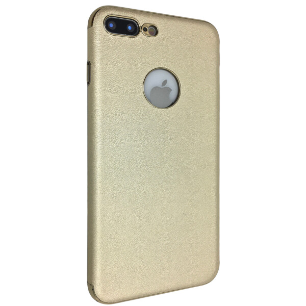 

Чехол-накладка DK пластик с кожей для Apple iPhone 7 / 8 Plus (gold)