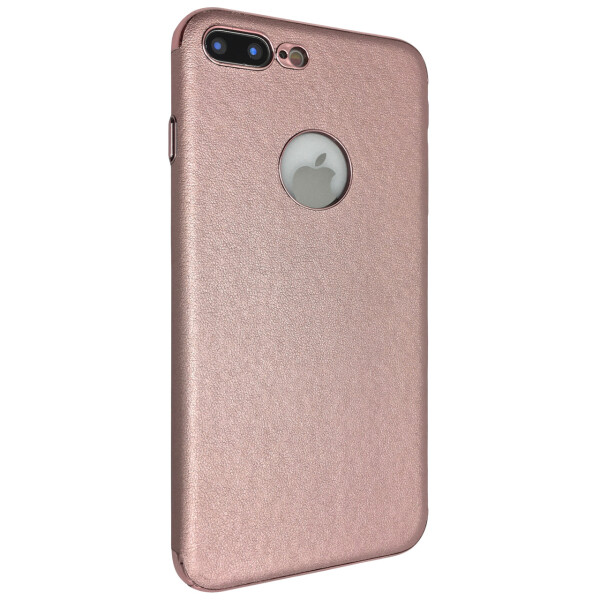 

Чехол-накладка DK пластик с кожей для Apple iPhone 7 / 8 Plus (rose gold)
