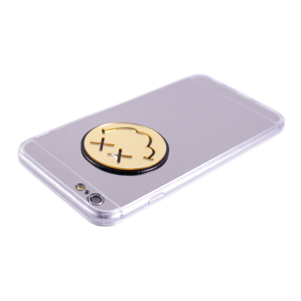 

Чехол-накладка DK пластик с силикон бортами зеркало Smile Drunk для Apple iPhone 6 / 6S (silver)