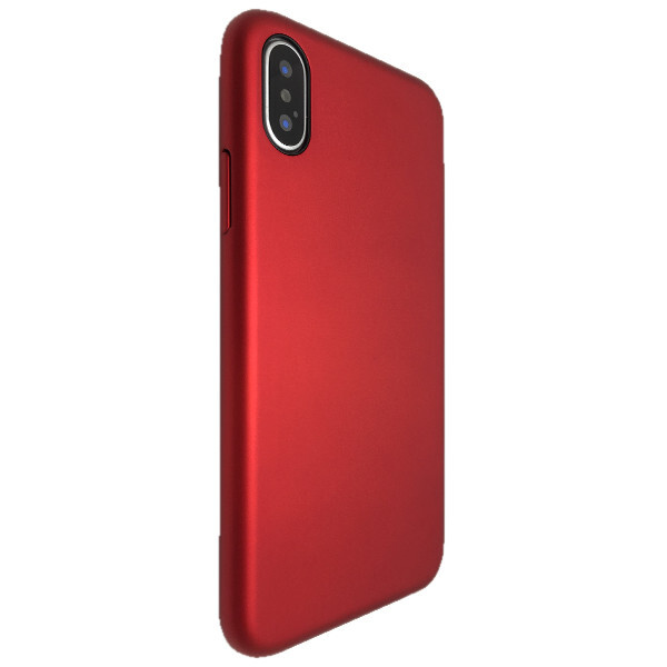

Чехол-накладка DK пластик софт-тач под оригинал для Apple iPhone X / XS (dark red)