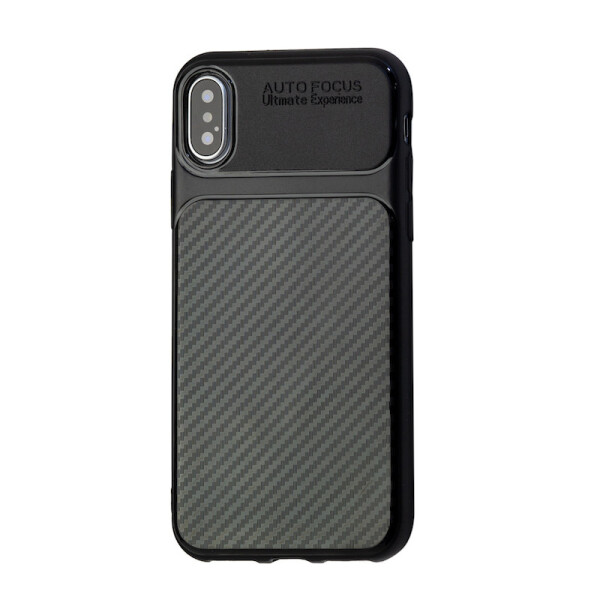 

Чехол-накладка DK силикон Autofocus Carbon Glance для Apple iPhone X / XS (black)