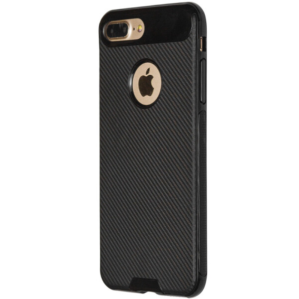 

Чехол-накладка DK силикон Carbon Delta окошко под лого для Apple iPhone 7 / 8 Plus (black)