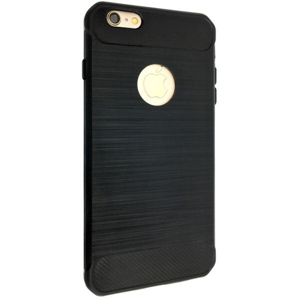 

Чехол-накладка DK силикон Carbon Steel с окошком под лого для Apple iPhone 6 / 6S Plus (black)