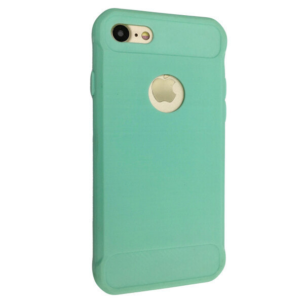 

Чехол-накладка DK силикон Carbon Steel с окошком под лого для Apple iPhone 7 / 8 (mint)