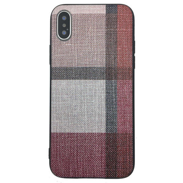 

Чехол-накладка DK силикон Fabric Print для Apple iPhone X / XS (red)