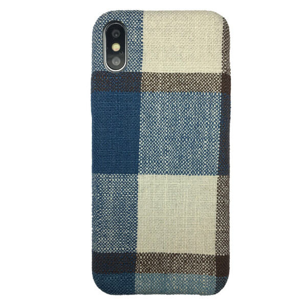

Чехол-накладка DK силикон Fabric Square для Apple iPhone X / XS (blue)