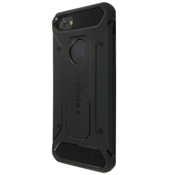 

Чехол-накладка DK силикон SGP Spigen Armor Carbon окошко под лого для Apple iPhone 7 / 8 (black)