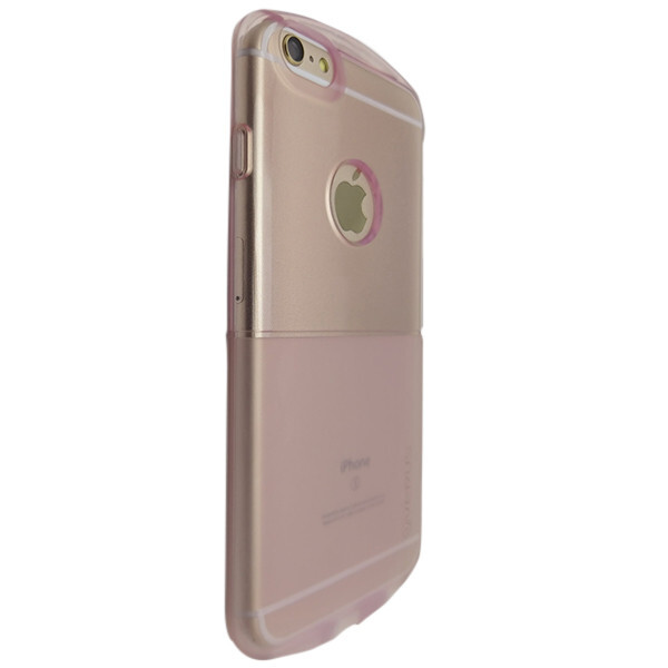 

Чехол-накладка DK силикон Круглый с окошком под лого для Apple iPhone 6 / 6S Plus (light pink)