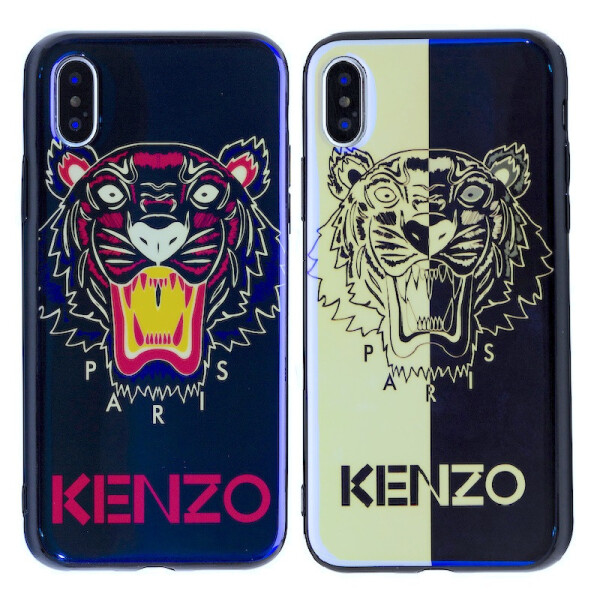 

Чехол-накладка DK силикон лак Kenzo Paris для Apple iPhone X / XS (blue)