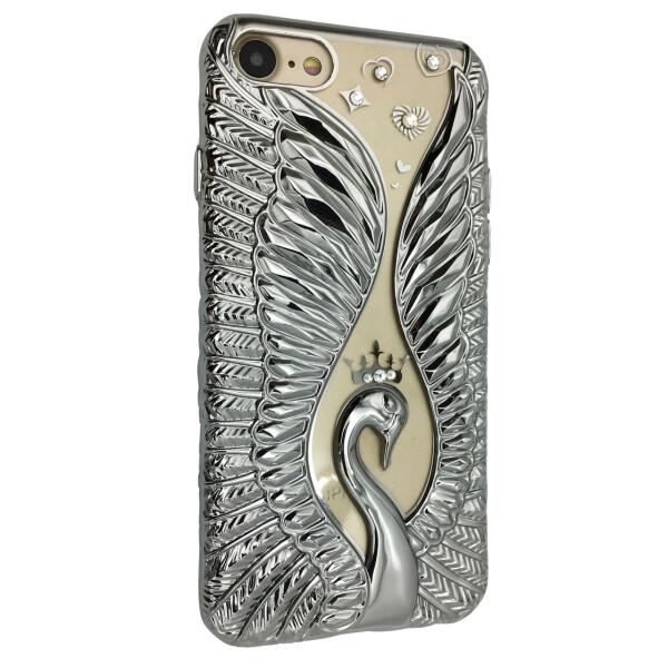 

Чехол-накладка DK силикон Лебедь 3D для Apple iPhone 7 / 8 (silver)