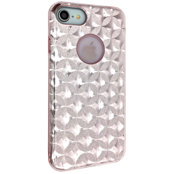 

Чехол-накладка DK силикон райский дождик пластик вставка Stars для Apple iPhone 7 / 8 (pink light)