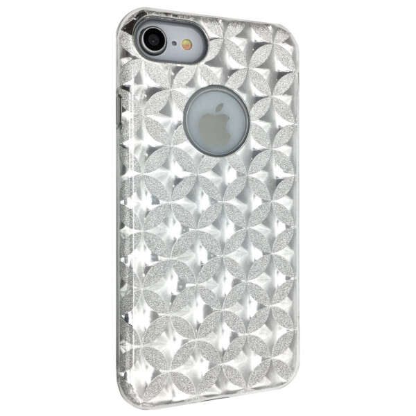 

Чехол-накладка DK силикон райский дождик пластик вставка Stars для Apple iPhone 7 / 8 (silver)