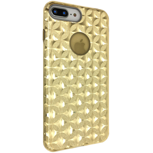 

Чехол-накладка DK силикон райский дождик пластик вставка Stars для Apple iPhone 7 / 8 Plus (gold)