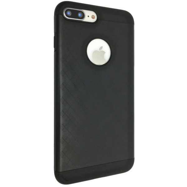 

Чехол-накладка DK силикон с металл крышкой Ромб для Apple iPhone 7 / 8 Plus (black)