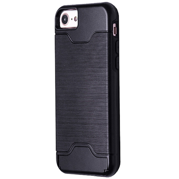 

Чехол-накладка DK силикон с пластиком и подставкой для Apple iPhone 7 / 8 (black)