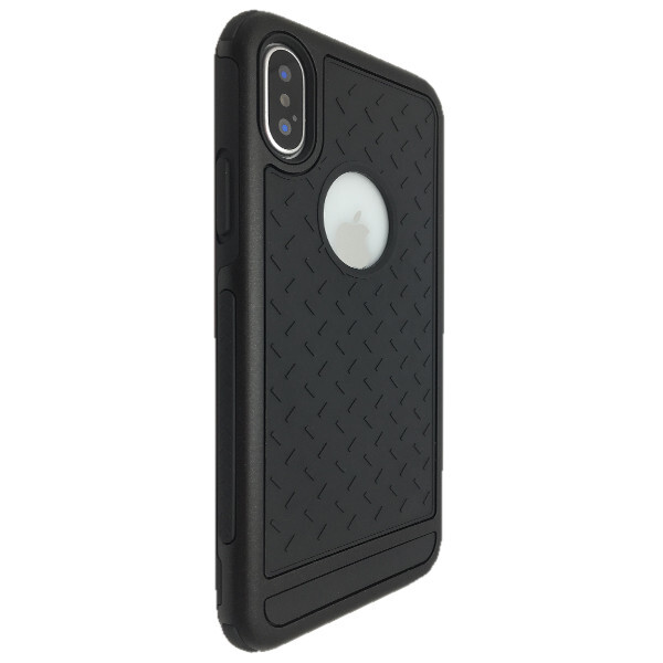 

Чехол-накладка DK силикон с пластиком Колесо удачи для Apple iPhone X / XS (black)