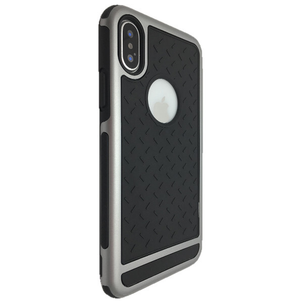 

Чехол-накладка DK силикон с пластиком Колесо удачи для Apple iPhone X / XS (grey)