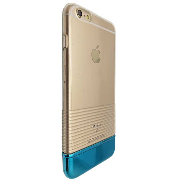 

Чехол-накладка DK силикон Стальной башмак ребро для Apple iPhone 6 / 6S Plus (blue)